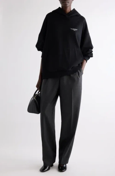 Givenchy Oversized Hooded Sweatshirt Kangaroo Pocket In Black