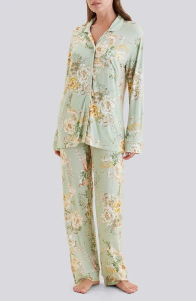 Papinelle Kate Modal Soft Full Length Pj Set In Multi