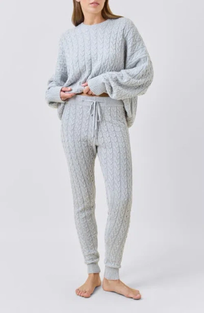 Papinelle Cosy Cable Cotton Cashmere Legging In Green