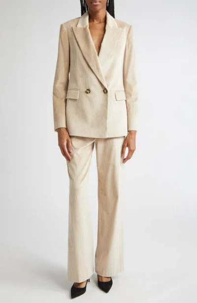 Veronica Beard Grigore Cotton Blend Corduroy Pants In Neutral