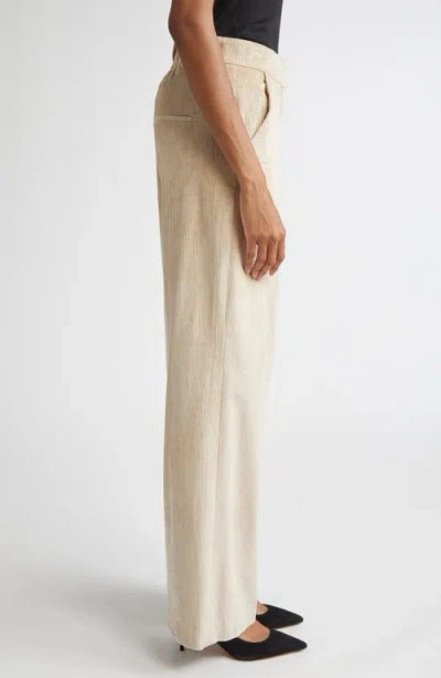 Veronica Beard Grigore Cotton Blend Corduroy Pants In Neutral