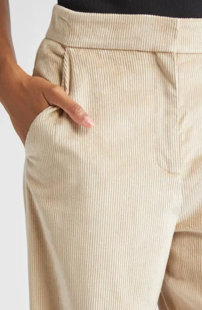 Veronica Beard Grigore Cotton Blend Corduroy Pants In Neutral