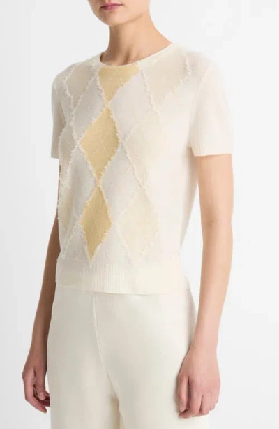 Vince Argyle Sweater In Neutral