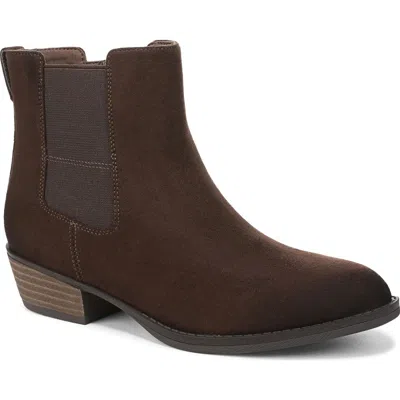 Dr. Scholl's Women's Mara Stacked Block Heel Chelsea Short Boots In Brown
