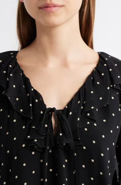 Rails Honora Polka-dot Chiffon Blouse In Multi