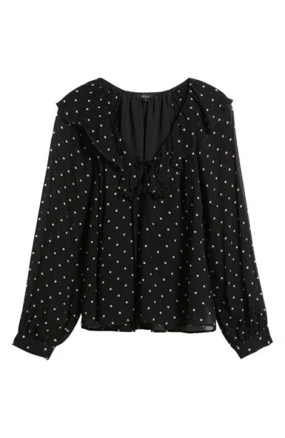 Rails Honora Polka-dot Chiffon Blouse In Multi
