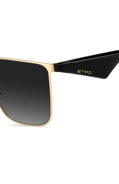 Etro 58mm Gradient Square Sunglasses In Gold