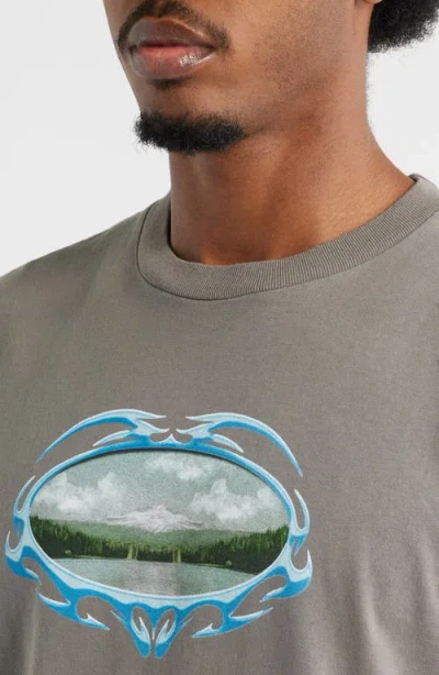 Afield Out Escape Graphic T-shirt In Gray