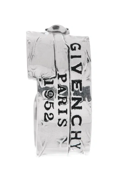 Givenchy Tape Earrings In Metal And Enamel In Metallic