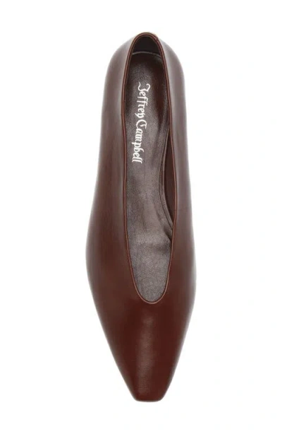 Jeffrey Campbell Hinted Pointed Toe Flat In Brown