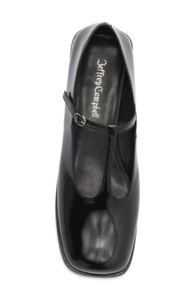 Jeffrey Campbell Truscott T-strap Flat In Black