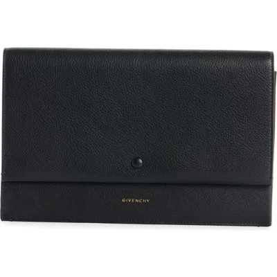 Givenchy Day Leather Flap Pouch In Black