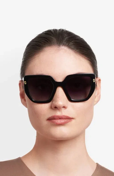 Marc Jacobs 52mm Gradient Square Sunglasses In Black