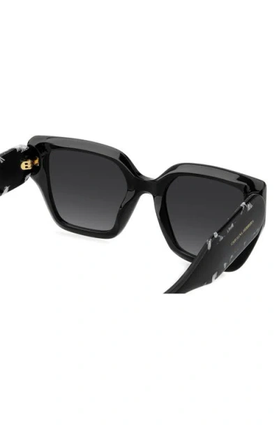 Carolina Herrera Her 53mm Gradient Square Geometric Sunglasses In Black