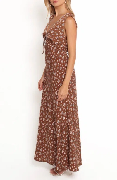 Petal And Pup Petal & Pup Jackson Floral Print Maxi Dress In Brown