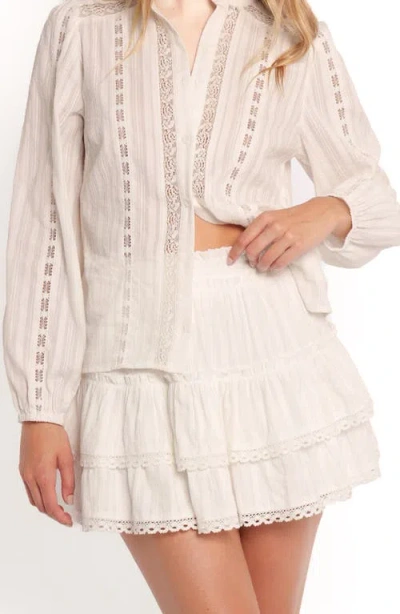 Petal And Pup Petal & Pup Charpelle Tiered Ruffle Miniskirt In Neutral