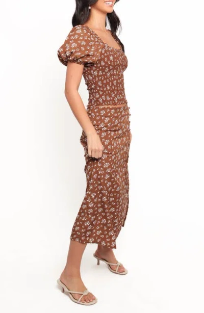 Petal And Pup Petal & Pup Zola Smocked Shirt & Maxi Skirt Set In Multi