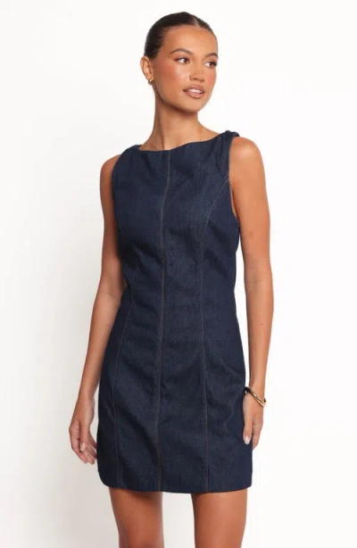 Petal And Pup Petal & Pup Calyx Sleeveless Denim Minidress In Blue