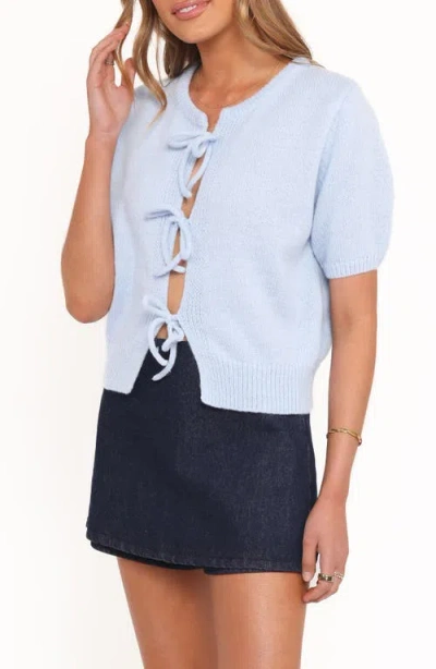 Petal And Pup Petal & Pup Koskie Tie Front Knit Top In Blue