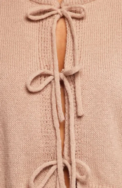 Petal And Pup Petal & Pup Koskie Tie Front Knit Top In Brown