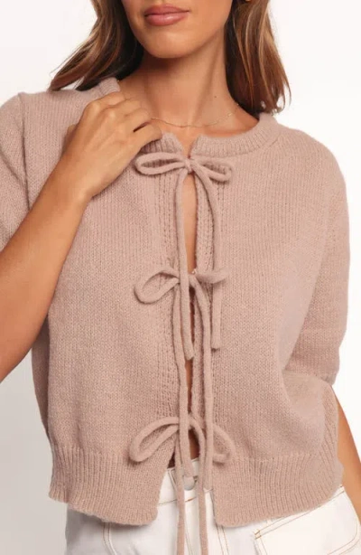 Petal And Pup Petal & Pup Koskie Tie Front Knit Top In Brown