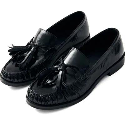 Alohas Marietta Onix Leather Loafer In Black, Women's At Urban Outfitters In Black