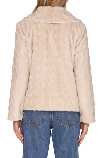 Avec Les Filles High Pile Fleece Jacket In Neutral