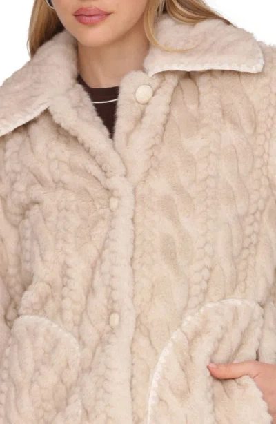 Avec Les Filles High Pile Fleece Jacket In Neutral