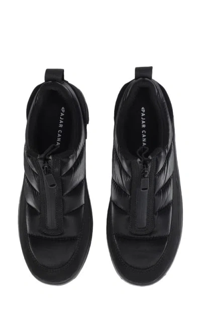 Pajar Gala Front Zip Waterproof Platform Ankle Bootie In Black