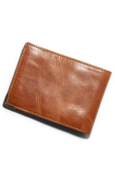 Will Leather Goods The Industrial Leather Bifold Wallet In Brown