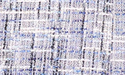 Ted Baker Cap Sleeve Crewneck Tweed Mini Dress In Blue