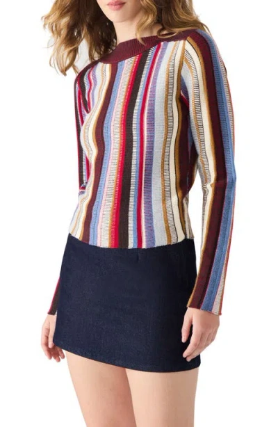 Steve Madden Serra Stripe Knit Sweater In Multi