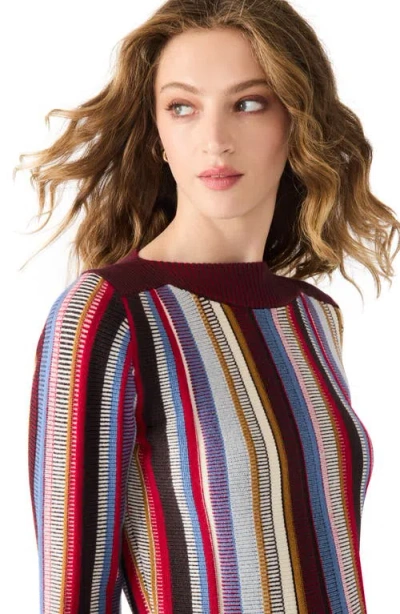 Steve Madden Serra Stripe Knit Sweater In Multi