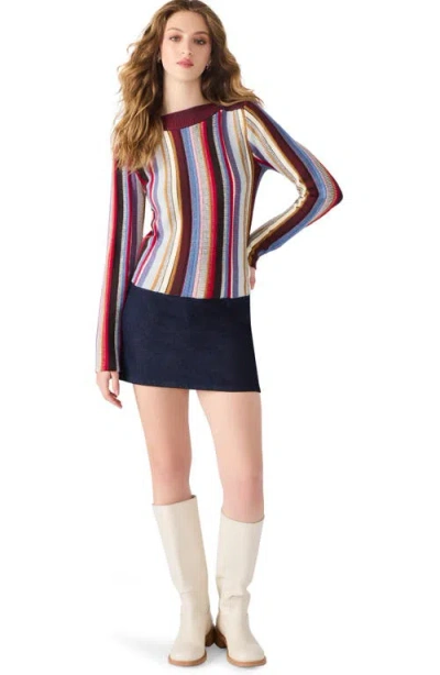 Steve Madden Serra Stripe Knit Sweater In Multi