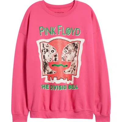 Merch Traffic Pink Floyd Division Bell Crewneck Sweatshirt In Pink