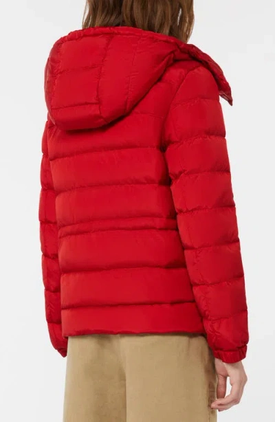 Weekend Max Mara Sax Quilted Down Water Repellent Short Jacket In Red