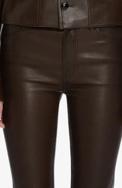Frame Le Crop Mini Boot Velvet High Rise Jeans In Comet In Brown