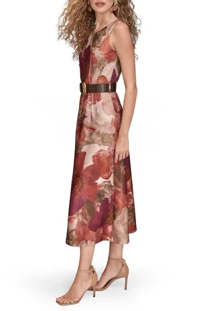 Donna Karan Women's Floral Belted Dress In Multi