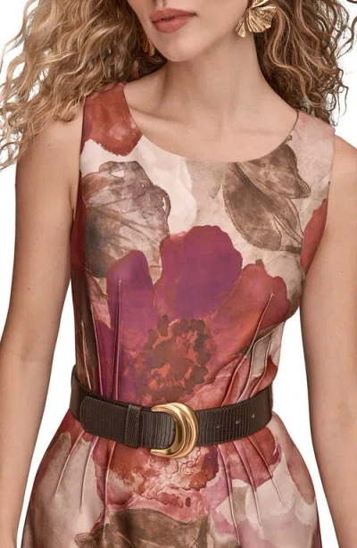 Donna Karan Women's Floral Belted Dress In Multi