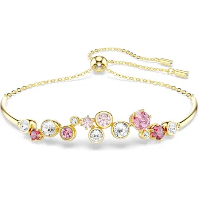 Swarovski Constella Gold-tone Plated Mixed Cuts Bracelet In Gold