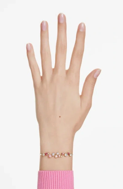 Swarovski Constella Gold-tone Plated Mixed Cuts Bracelet In Gold