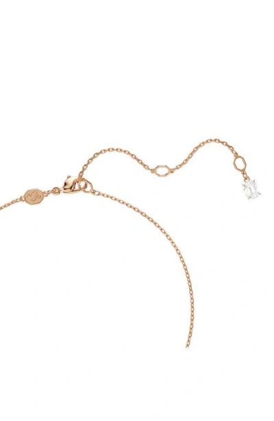 Swarovski Swan Pendant In Pink