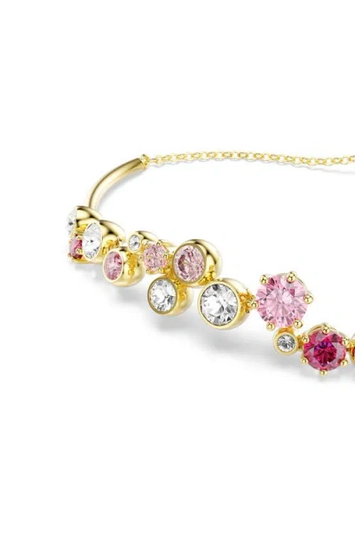 Swarovski Constella Gold-tone Plated Mixed Cuts Bracelet In Gold