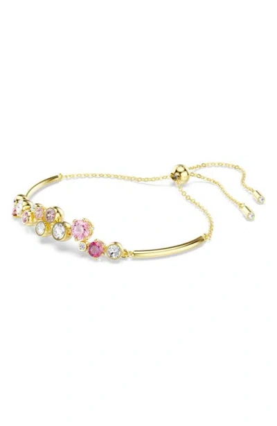 Swarovski Constella Gold-tone Plated Mixed Cuts Bracelet In Gold