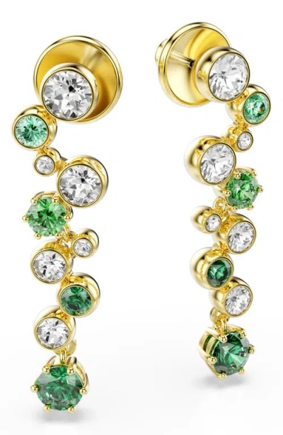 Swarovski Constella Mixed Cuts Drop Earrings In Gold