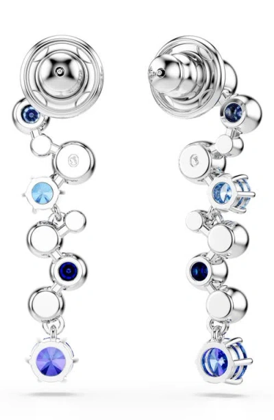 Swarovski Constella Rhodium Plated Drop Earrings In Metallic