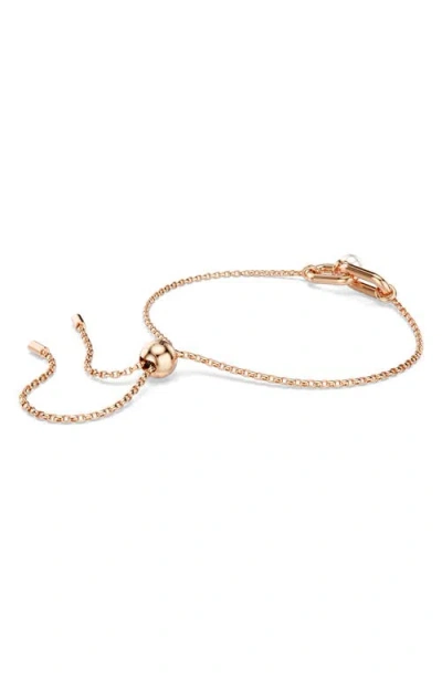 Swarovski Constella Pave Link & Pearl Slider Bracelet In Multi
