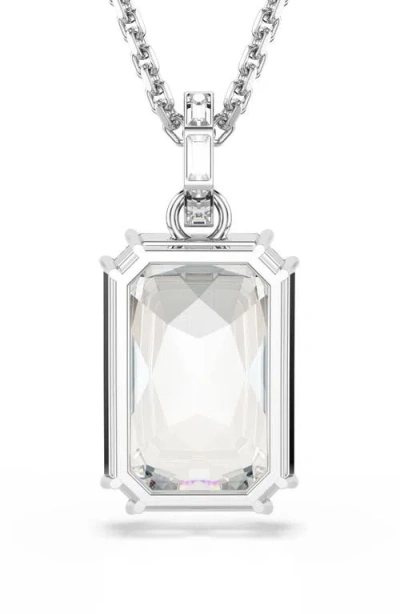 Swarovski Millenia Rhodium Plated Pendant Necklace In Metallic