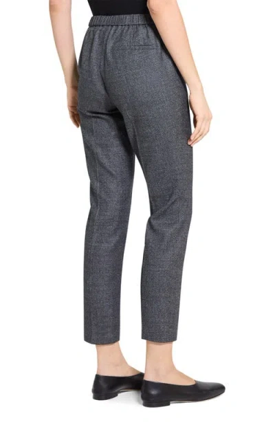 Theory Treeca Pull-on Virgin Wool Ankle Pants In Black