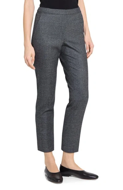 Theory Treeca Pull-on Virgin Wool Ankle Pants In Black